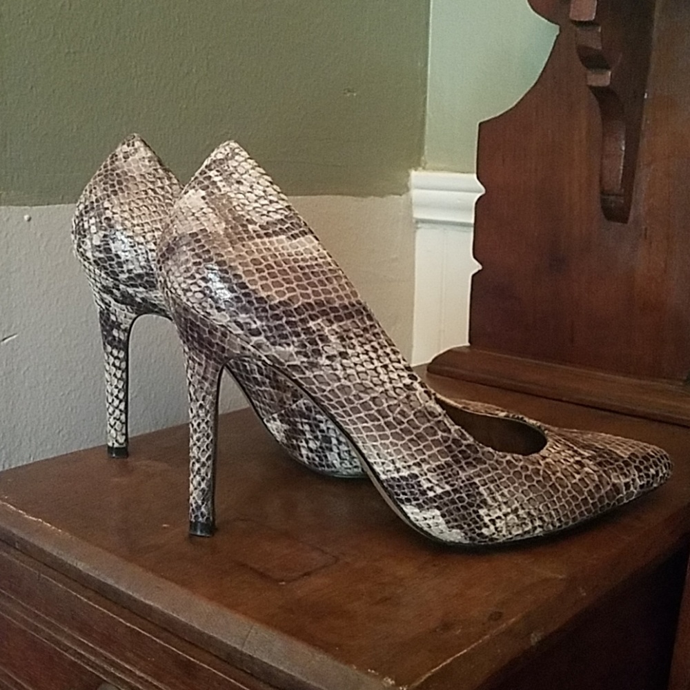 Loft snakeskin high heel